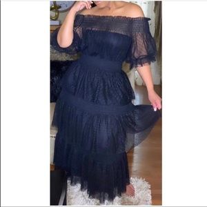 Lace Me Dress (Color Black)-(Price is Firm)